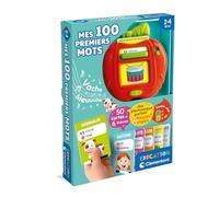 Clementoni | Mis 100 Primeras Palabras Bilingües - Juguete Electrónico Educativo Niño 2 a 4 Años | 50 Tarjetas Educativas Interactivas | Español-Inglés | Despertar Lingüístico, Sonidos, Colores