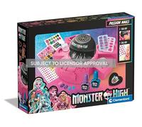 Clementoni Monster High Passion Nail - Juego de manicura con esmalte de uñas, purpurina, pegatinas y secador de uñas - Kit de salón de uñas para niños a partir de 6 años 17994 "