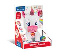 Clementoni - Muñeco Unicornio Interactivo para Bebés, Peluche con Luces y Sonidos para Aprender Letras y Números, Desarrolla la Percepción Sensorial y el Lenguaje, 55262