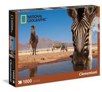 Clementoni National Geographic Puzzle Cebra Bebida En Abrevadero 1000 Piezas Neu
