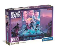 Clementoni - Netflix K-Pop: Demon Hunters - Puzzle de 1000 Piezas para Adultos, Edad 14+, Escena de Acción en Seúl con Póster, 70 x 50 cm, 37121