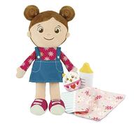 Clementoni - Olivia, My Soft Doll Tela 100% Lavable, muñeca niña con Accesorios, Juego de Primera Infancia 1 año (versión en Italiano), Multicolor, 17737