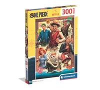 Clementoni - One Piece Netflix Supercolor Puzzle - Rompecabezas Infantil de 300 Piezas con los Personajes de la Serie de Acción Real, Desde 9 Años - 21757