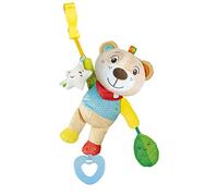 Clementoni - Osito Peluche Actividades, peluche100% Lavable para bebé Desde 0 Meses, para Llevar y Colgar, con mordedor y sonajero (17788)