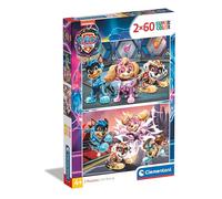 Clementoni- Paw Patrol 2 Supercolor Puzzles Infantiles De 60 Piezas, 4-6 Años, Desarrolla La Logica, Y La Observaciòn Aprendizaje, 21626, Multicolor