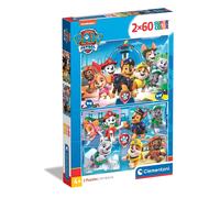 Clementoni Paw Patrol-2 x 60 kinderbox, 2 puzzels (60 stuks), (Importación USA)