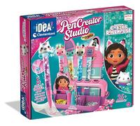 Clementoni Idea Mein Stift-Atelier Gabby's Dollhouse - Juego de lápices DIY con 5 lápices y Figuras, Adornos iridiscentes y Pegatinas, Juguete Creativo y Juego de Regalo para niños a Partir de 6 años