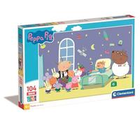 Clementoni Peppa Pig Supercolor Puzzle Pig-104 Piezas Maxi, Multicolor, 37 x 28.1 x 5.5 (23735)