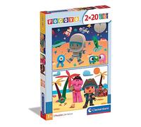 Clementoni Supercolor Pocoyo-2 x 20 (Incluye 2 20 Piezas) -Puzzle para niños de 3 años, Rompecabezas de Dibujos Animados-Made in Italy, Multicolor (144777)