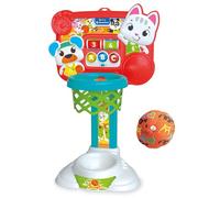 Clementoni Primera Cesta de Baloncesto Interactivo Bebé 18 Meses+ | Baby Cartas, números, Sonidos e Luces | Balón Lavable | Ajustable & Colgable | Juguete Educativo Escalable, Multicolor (52919)
