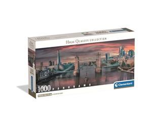 Clementoni - Puzle de 1000 Piezas para Adultos y jóvenes, Collection, Tema a orillas del río Támesis, con póster Incluido, Caja compacta, Idea Regalo Hombre y Mujer, Fabricado en Italia, 98 x 33 cm,