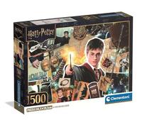 Clementoni - Puzle de 1500 Piezas para Adultos y niños, Serie Especial, Tema Harry Potter, con póster Incluido, Caja compacta, Idea de Regalo para Hombre y Mujer, Fabricado en Italia, 84,5 x 59,5 cm,
