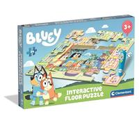 Clementoni Puzle de Suelo Quiz Bluey - Puzzle Interactivo con bolígrafo, Juego Educativo para niños a Partir de 3 años, 24 Piezas, 62 x 42 cm, 16689