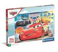 Clementoni - Puzle Infantil de 104 Piezas Supercolor, para niños a Partir de 6 años, ilustración con Personajes de Dibujos de Disney Cars, Idea Regalo, Fabricado en Italia, 48,5 x 33,5 cm, 25047