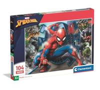 Clementoni - Puzle Infantil de 104 Piezas Supercolor, para niños a Partir de 6 años, ilustración con Personajes del cómic de Spiderman, Idea de Regalo, Fabricado en Italia, 48,5 x 33,5 cm, 25044