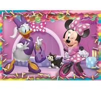 Clementoni - Puzle Infantil de 104 Piezas Supercolor, para niños a Partir de 6 años, ilustración con Personajes de Disney Daisy y Minnie, Idea de Regalo, Fabricado en Italia, 48,5 x 33,5 cm, 25055