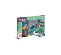 Clementoni - Puzle Infantil de 300 Piezas Supercolor, para niños de 9 años, ilustración con Personajes de Dibujos de Disney Lilo y Stitch, Idea de Regalo, Fabricado en Italia, 48,5 x 33,5 cm, 21742