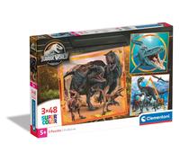 Clementoni Puzzel Square Jurassic World 3 Puzzel Met 48 Stukje (Importación USA)