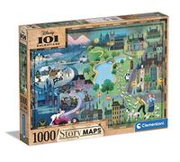 Clementoni 39665 Dalmatas 1000pcs Disney Maps 101 Dalmatians 1000 Pieces, Made i