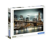 Clementoni Puzzle 1000 piezas paisaje ciudad Nueva York Skyline, Puzzle adulto New York (39366), Multicolor