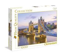 Clementoni - Puzzle 1000 piezas paisaje ciudad Tower Bridge Londres, Puzzle adulto Londres (39022)