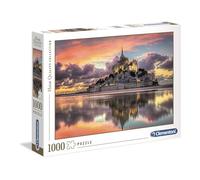 Clementoni Puzzle 1000 Piezas Paisaje Naturaleza Mont Saint Michel, Puzzle Adulto Naturaleza (39367), Multicolor