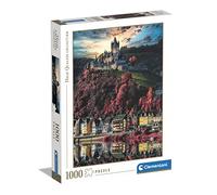 Clementoni - Puzzle 1000 Piezas paisajes Ciudades, El Castillo de Cochem, Puzzle Vertical paisajes, Puzzle Adulto(39648)