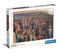 Clementoni - Puzzle 1000 Piezas paisajes Ciudades, Nueva York Desde el Aire, Puzzle Adulto New York(39646)