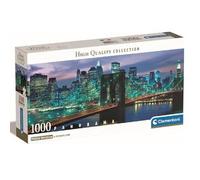 Clementoni Collection New York Brooklyn Bridge-Puzzle De 1000 Piezas Panorama, Rompecabezas Adultos, Entretenimento, 39867, Multicolor