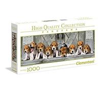Clementoni Puzzle 1000 Piezas panorámico Paisaje Animales, Cachorritos Perrito Beagles, Puzzle Adulto (39435), Color