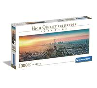 Clementoni - Puzzle panorámico de 1000 piezas, paisajes de ciudades, Skyline de París ㅤ
