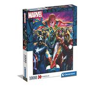 Clementoni - Puzzle 1000 Piezas Personajes, The Avengers, Puzzle Vertical Personajes, Puzzle Adulto Superheroes Marvel(39672)