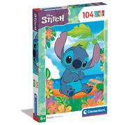 Clementoni Puzzle - Disney Stitch - Supercolor Puzzle Infantil De 104 Piezas, para Niños 6-8 Años, Desarrolla La Concentraciòn Mentàl Y La Logica, 25755