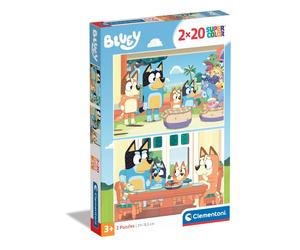 Clementoni Puzzle 2x20el SuperColor Bluey 24807 (Importación USA)