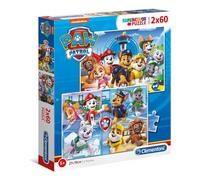 Clementoni Puzzle 2x60 Piezas Super Color 4 27x19cm PAW PATROL