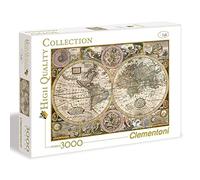 Clementoni Puzzle 3000 piezas Mapa Antiguo, puzzle adulto (33531), Multicolor