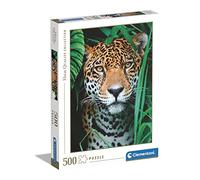 Clementoni - Puzzle 500 Piezas Animales, Jaguar de Cerca, Puzzle Adulto(35127)