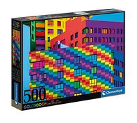 Clementoni - Puzzle 500 Piezas Colores Color Boom pequeños Cuadrados, Puzzle Adulto Colores (35094)