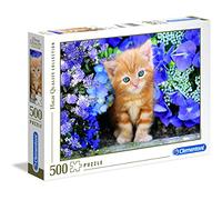 Clementoni - Puzzle de 500 piezas, High Quality, diseño Gatito Rubio (304158)