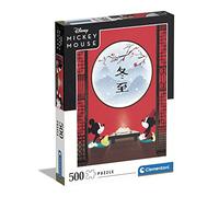 Clementoni - Puzzle 500 Piezas Personajes, Mickey y Minnie, Disney en Japón, Puzzle Adulto Disney(35124)