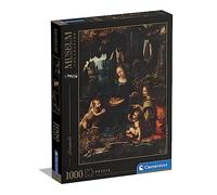 Clementoni-Italia Puzzle Adulto 1000 Piezas Colección Museos-El Louvre-Leonardo,
