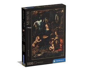 Clementoni - Puzzle Adulto 1000 Piezas Colección Museos - El Louvre - Leonardo, La Virgen de Las Rocas - Desde 14 años (39767)
