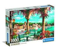 Clementoni - Puzzle 1000 Piezas “Balcony View of Lake como” - Rompecabezas para Adultos Imagen del Lago de como, Italia - Dimensiones 70x50 cm, 39930