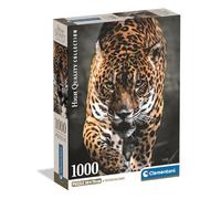 Clementoni - Puzzle Adulto 1000 Piezas Collection Walk of The Jaguar Compact Box, 39947