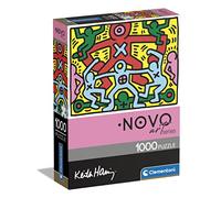 Clementoni - Puzzle Adulto 1000 Piezas Keith Haring - Amarillo - Compact - Desde 14 años (39757)