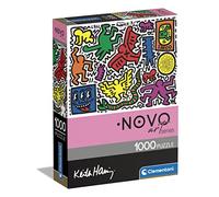 Clementoni-Puzzle Adulto 1000 Piezas Keith Haring-Blanco-Compact-Desde 14 años (