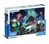 Clementoni Puzzle de 1000 Piezas de Anime para Adultos y niños, ilustración Lupin 3 con póster Incluido, Serie Especial, Idea de Regalo para Hombre, Fabricado en Italia, 50 x 70 cm, 37055