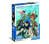 Clementoni Puzzle de 1000 Piezas de Anime para Adultos y niños, ilustración Lupin 3 con póster Incluido, Serie Especial, Idea de Regalo para Hombre, Fabricado en Italia, 50 x 70 cm, 37068