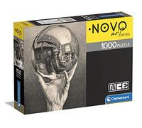 Clementoni - Puzzle Adulto 1000 Piezas M. C. Escher Mano con Esfera Reflectante Compact - Desde 14 años (39753)