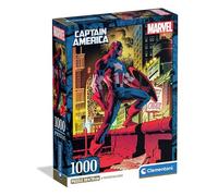 Clementoni Puzzle 1000 piezas Capitán América Marvel Adulto Compact Box 37049